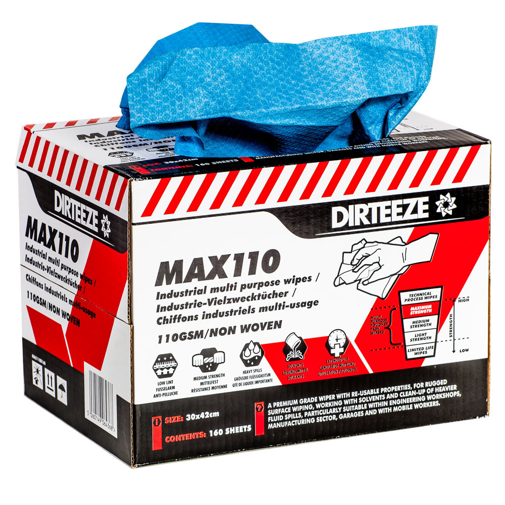 Dirteeze Max110 Industrial Multi Purpose Wipes
