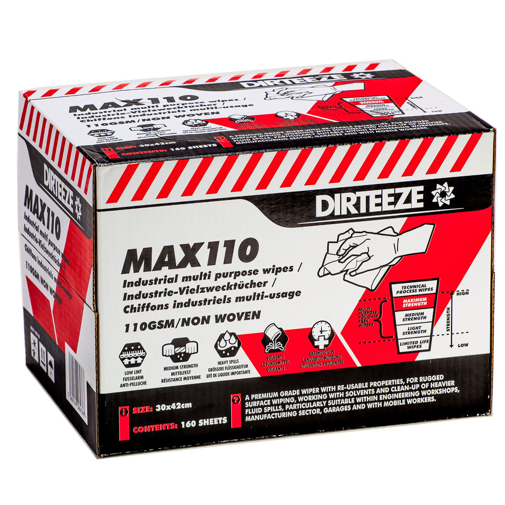 Dirteeze Max110 Industrial Multi Purpose Wipes