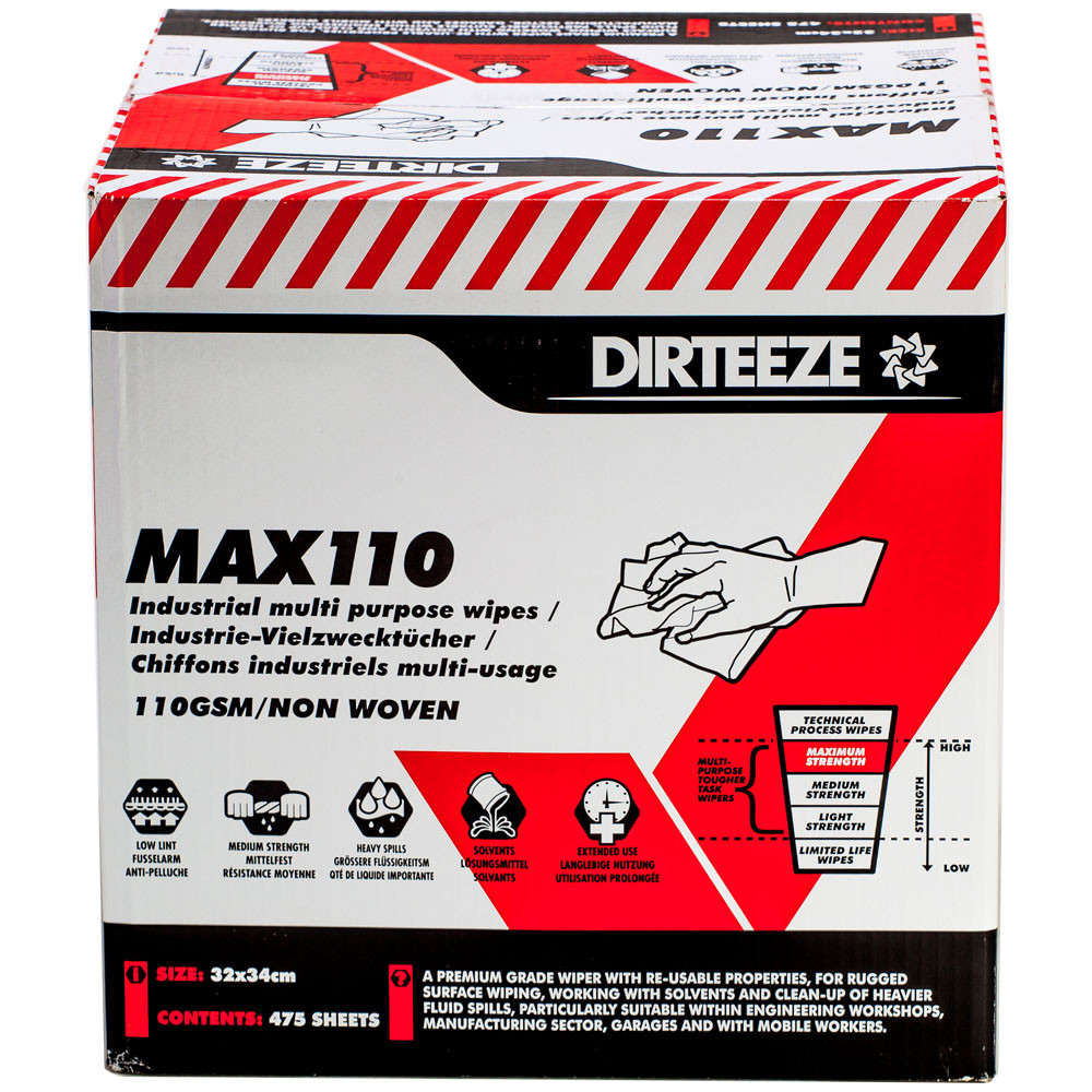 Dirteeze Max110 Heavy Duty Industrial Wipes