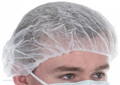 White Disposable Mob Cap Hair Nets - x5 Boxes of 100 Hair Nets