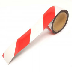 5 Metre Magnetic Hazard Warning Tape - Red & White
