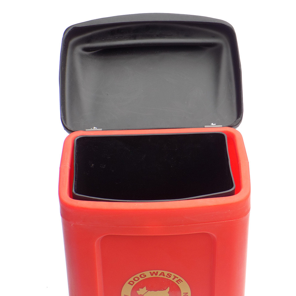 Apollo Dog Waste Bin - opened front