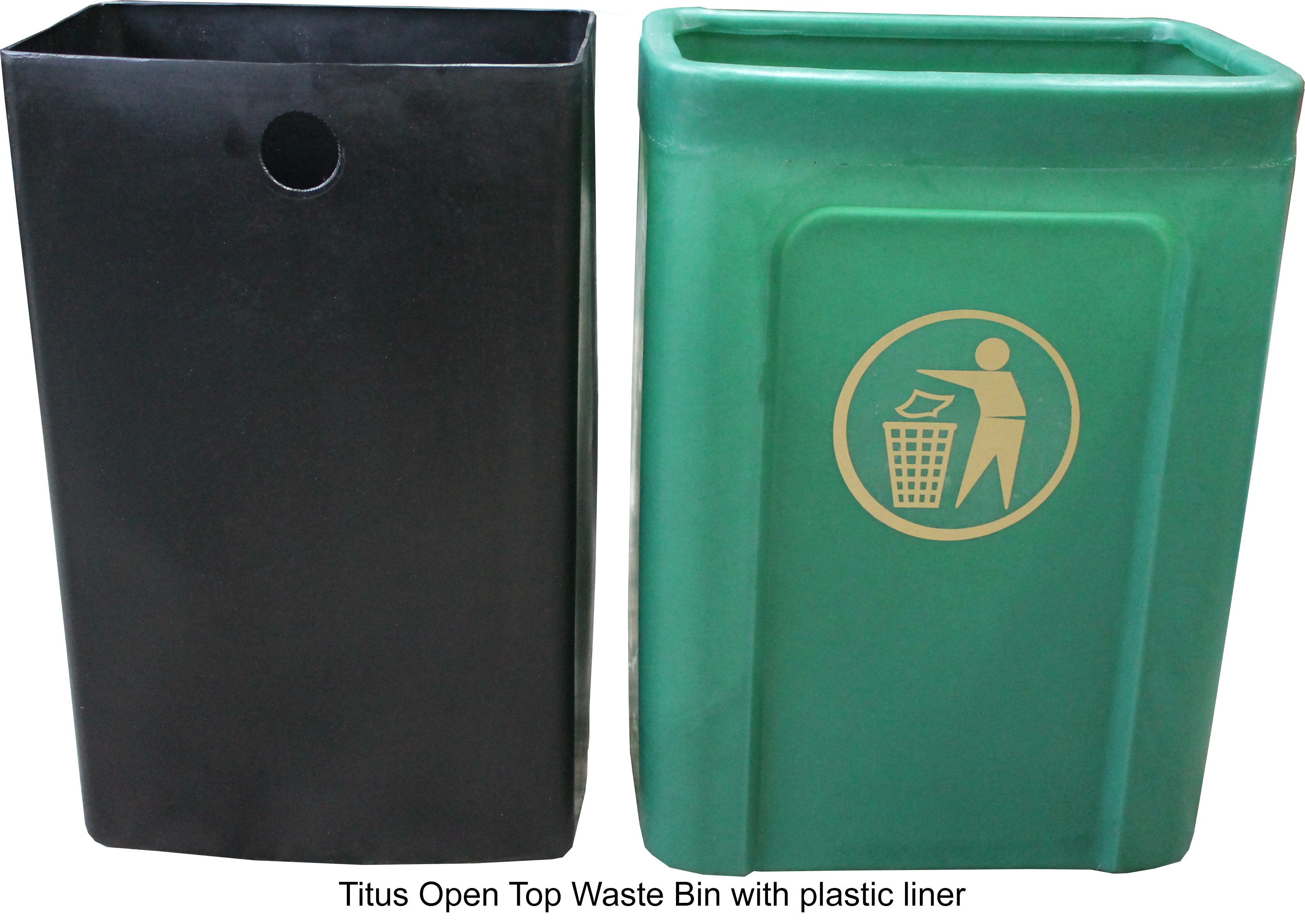 Titus Open Top Waste Bin - 25 Litre - liner