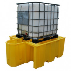 Single IBC Spill Containment Pallet with Integrated Dispensing Area