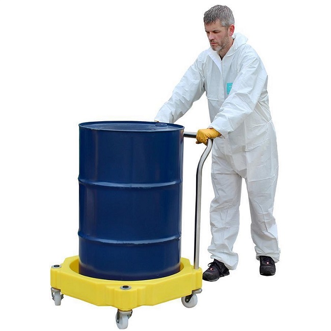 4 Wheeled Bunded Drum Dolly with Handle - 30 Litre 