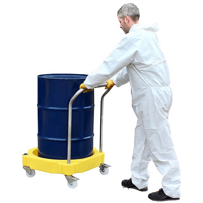 4 Wheeled Bunded Drum Dolly with Handle - 30 Litre 