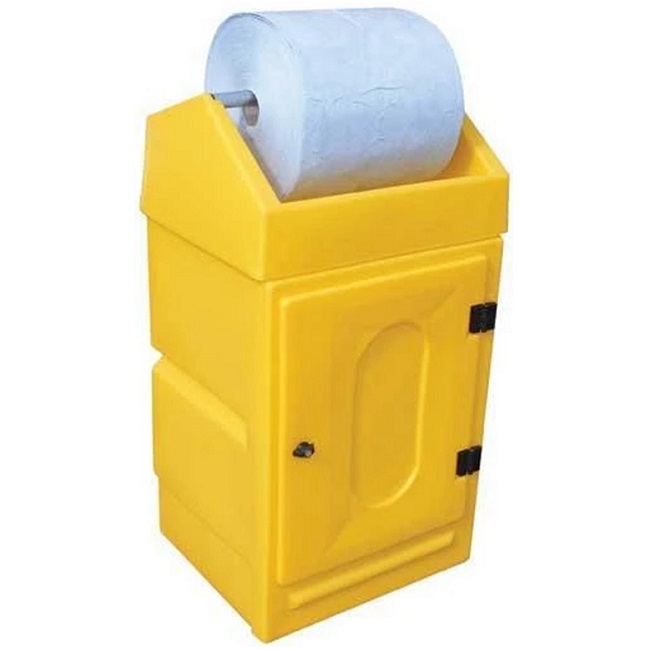 Lockable Absorbent Storage Cabinet with Roll Holder