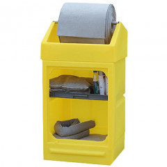 Open Front Absorbent Storage Cabinet with Roll Holder