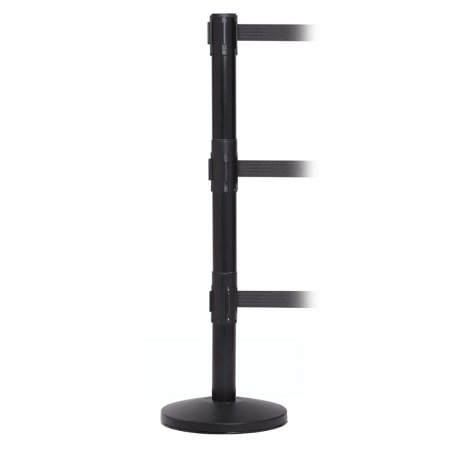 QueuePro 250 Triple Retractable Belt Barrier - 3.4m Belts