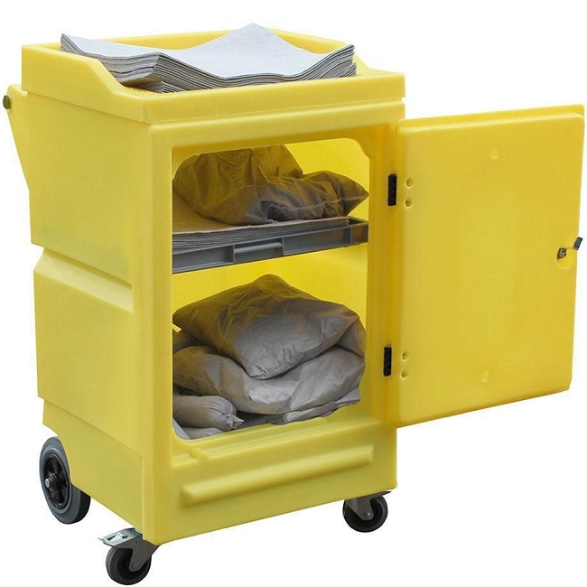 Lockable Absorbent Storage Cabinet on Wheels