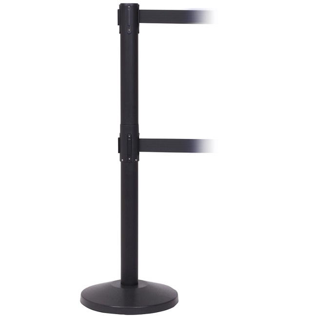 QueueMaster Twin Belt  Retractable Barrier - 3.4m Belts