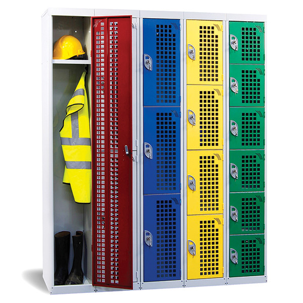 Perforated Door Locker - 6 Door - Cam Lock