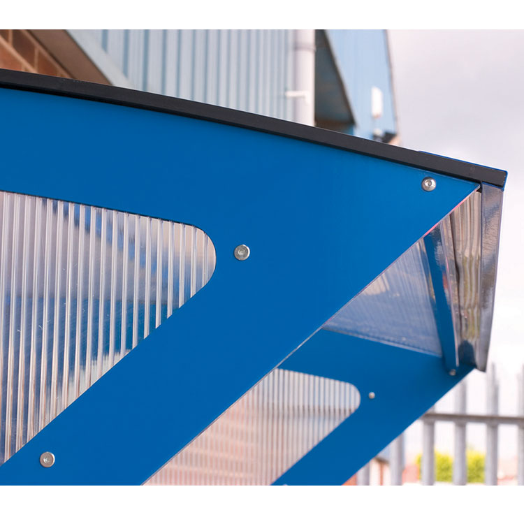 Small Wall Mounted Smoking Shelter - Blue