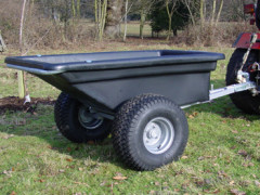 Plastic Bodied Trailer with Wide Profile Wheels