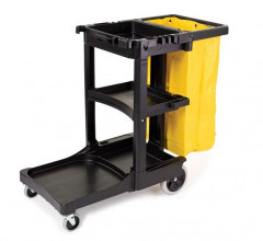 Janitorial Cart with 4 Swivel Castors