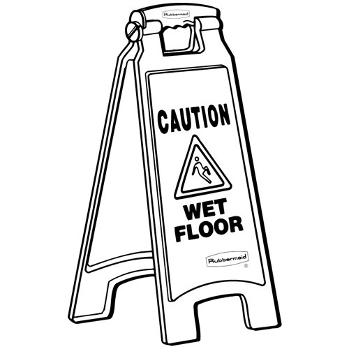2-Sided Wet Floor Sign 