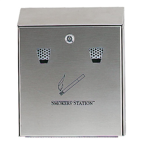 Stainless Steel Wall Mountable Smokers' Station
