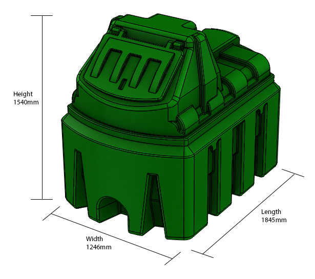 1350 Litre Bunded Oil Tank