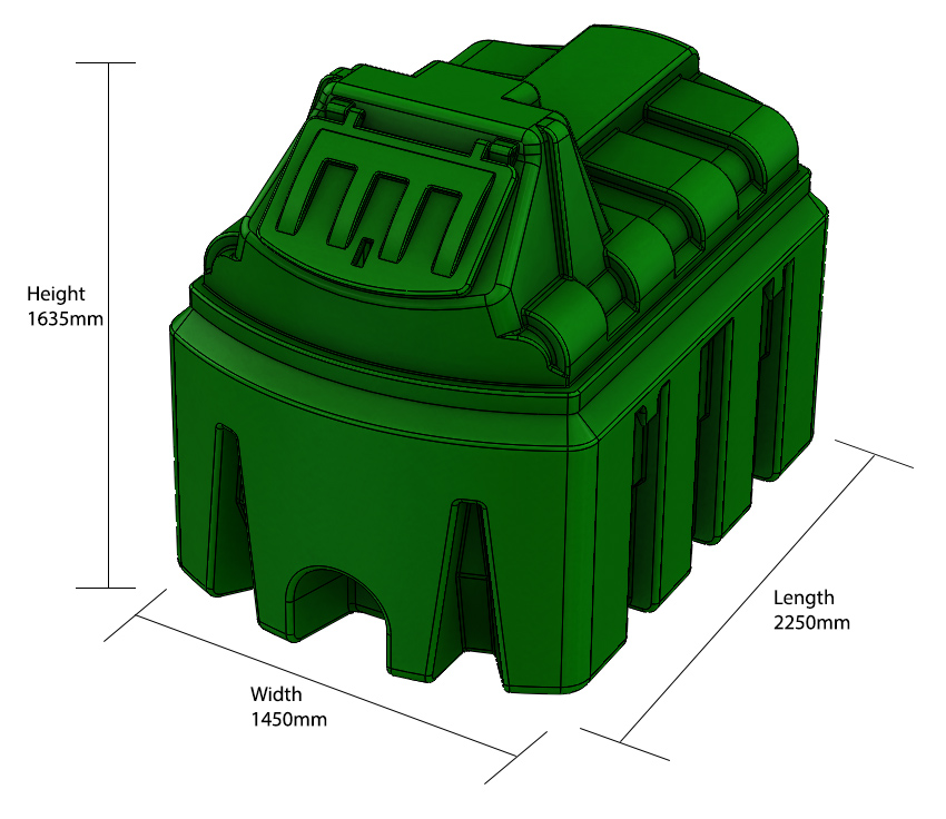 2400 Litre Bunded Oil Tank