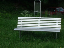 The Park Stainless Steel Seat - lifestyle