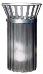 Fire Retardant GRC Closed Top Litter Bin - 168 Litre