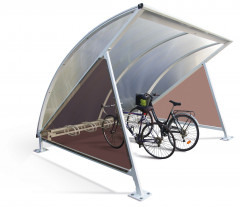 Moonshape Cycle Shelter with Cycle Rack
