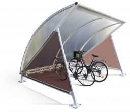 Moonshape Cycle Shelter with Cycle Rack