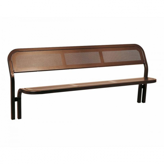 Conviviale Steel Bench with Backrest