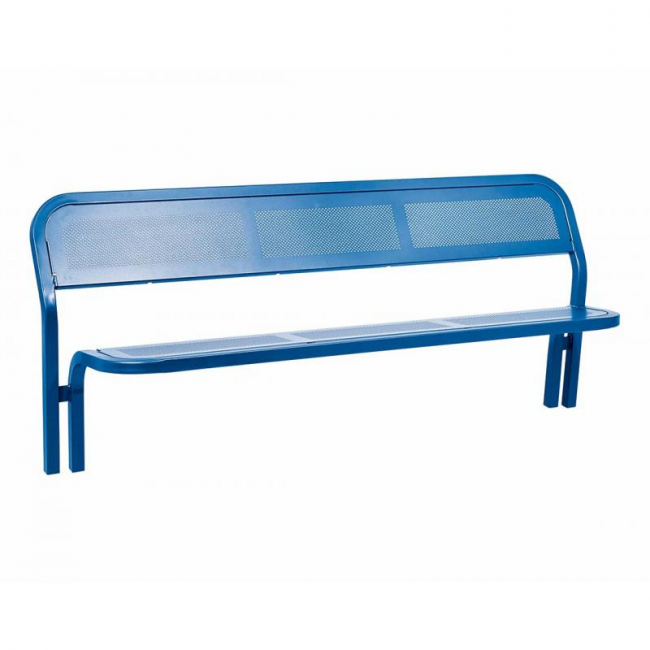 Conviviale Steel Bench with Backrest