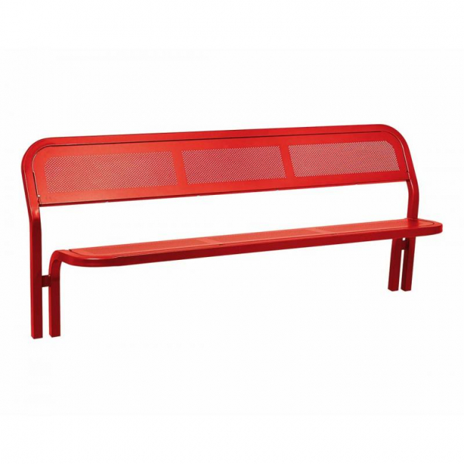 Conviviale Steel Bench with Backrest