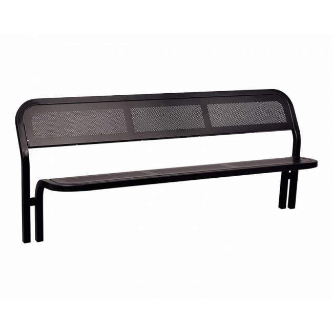 Conviviale Steel Bench with Backrest