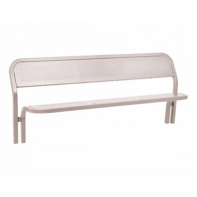 Conviviale Steel Bench with Backrest