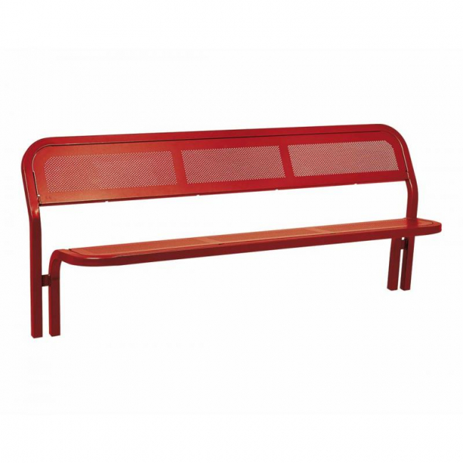 Conviviale Steel Bench with Backrest