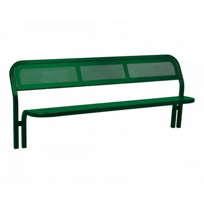 Conviviale Steel Bench with Backrest