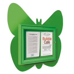 School Fun Butterfly Poster Case - green