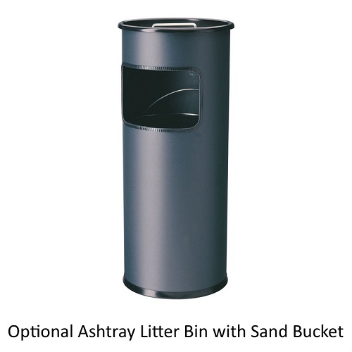 Classic Smoking Shelter - Optional Ashtray Litter Bin with Sand Bucket