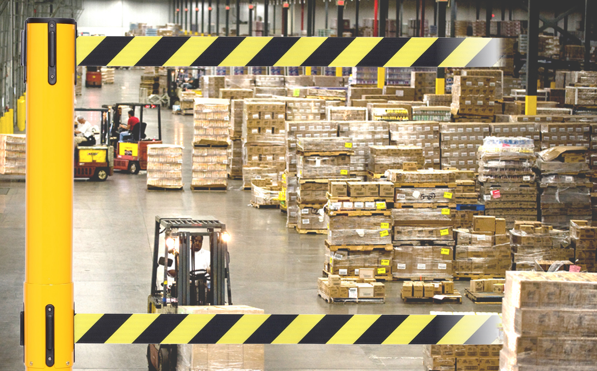 RollerSafety 300 Portable Retractable Belt Barrier - 4.9m Belt