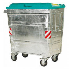 660 Litre Galvanised Steel Wheeled Container