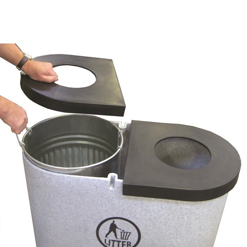 Popular Twin Litter Bin - 140 Litre