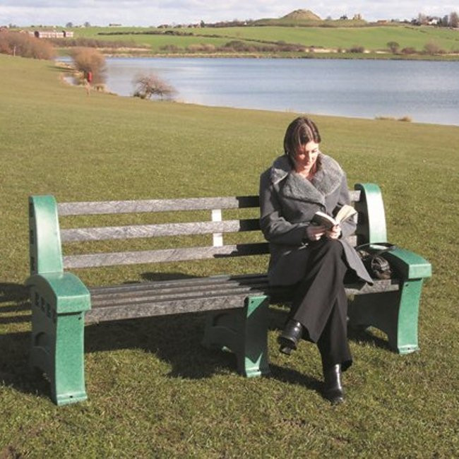 Premier Park Seat - 3 Seater - emerald lifestyle pic