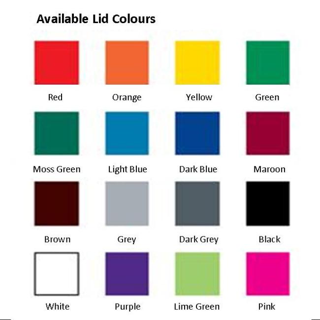 Taylor Continental Wheeled Bin - 660 Litre Capacity - lid colour options