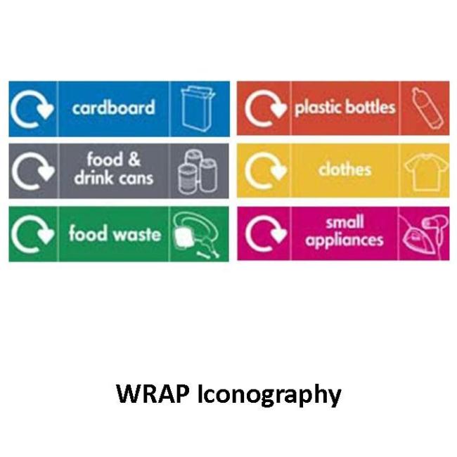 Taylor Continental Wheeled Bin - 660 Litre Capacity - labels