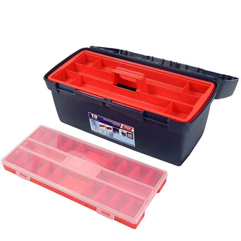 Tool Box with Internal Organiser & Tool Tray - 580 x 290 x 290mm