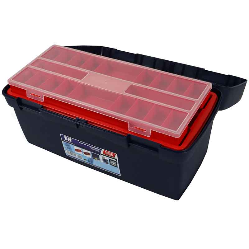 Tool Box with Internal Organiser & Tool Tray - 580 x 290 x 290mm