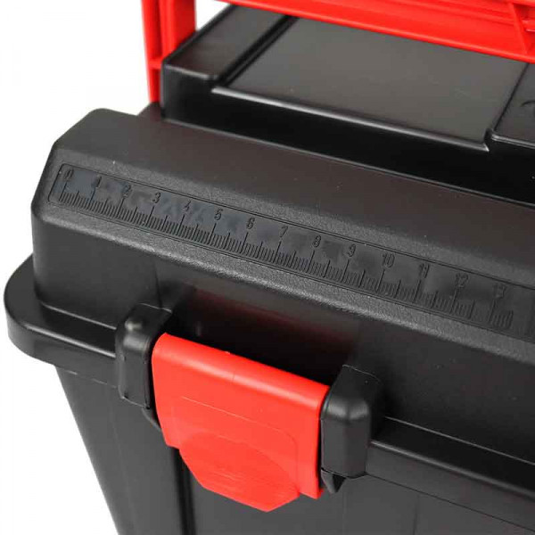 Plastic Tool Box with Internal Organiser & Tool Tray - 480 x 258 x 255mm -  Kingfisher Direct Ltd