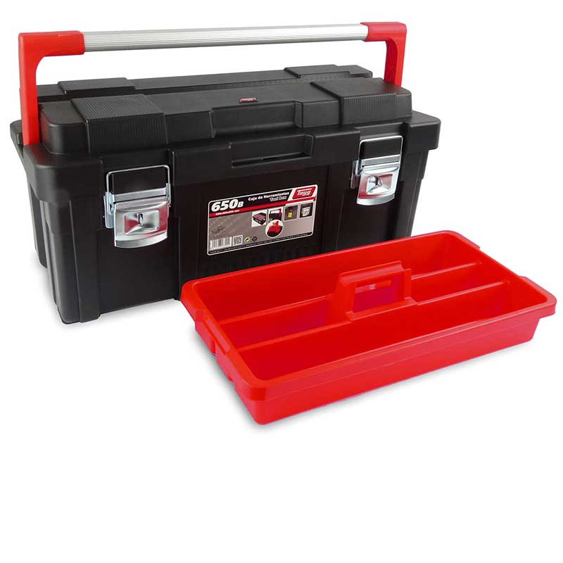 Plastic Tool Box with Metal Handle - 650 x 300 x 295mm