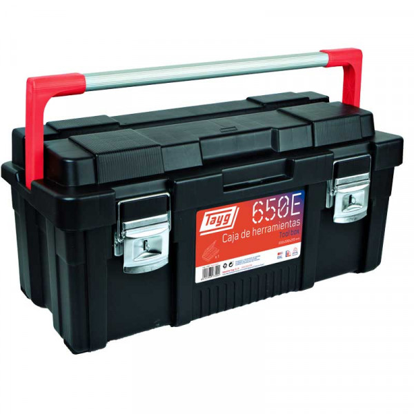 650-E Plastic Tool Box with Aluminum Handle - 650 x 300 x 295mm