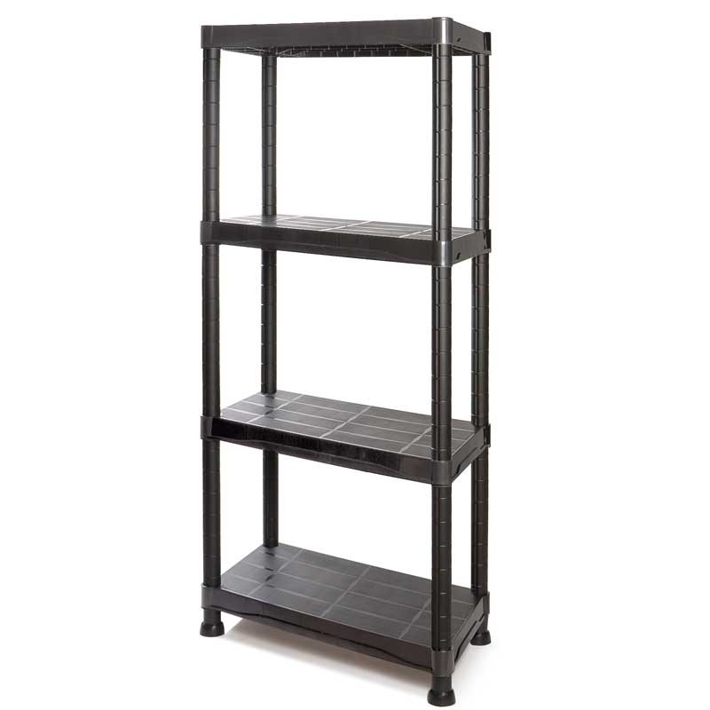 Black plastic on sale shelving unit