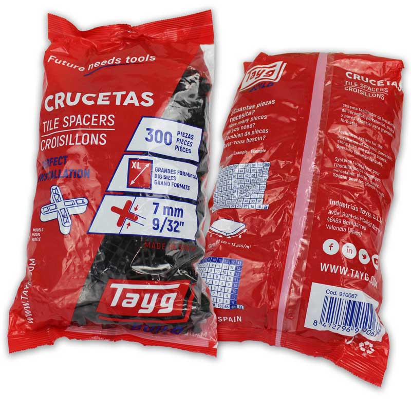 Floor & Wall Cross Tile Spacer - 7mm - Pack of 300