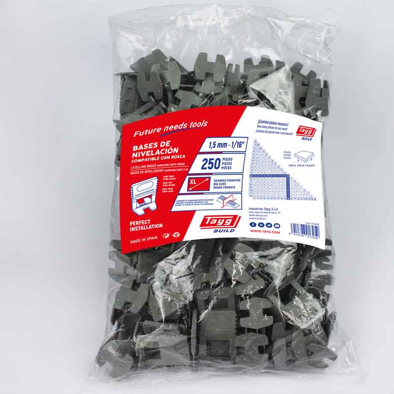 Floor & Wall Tile Levelling Base Clip - 1.5mm Joint - Pack of 250